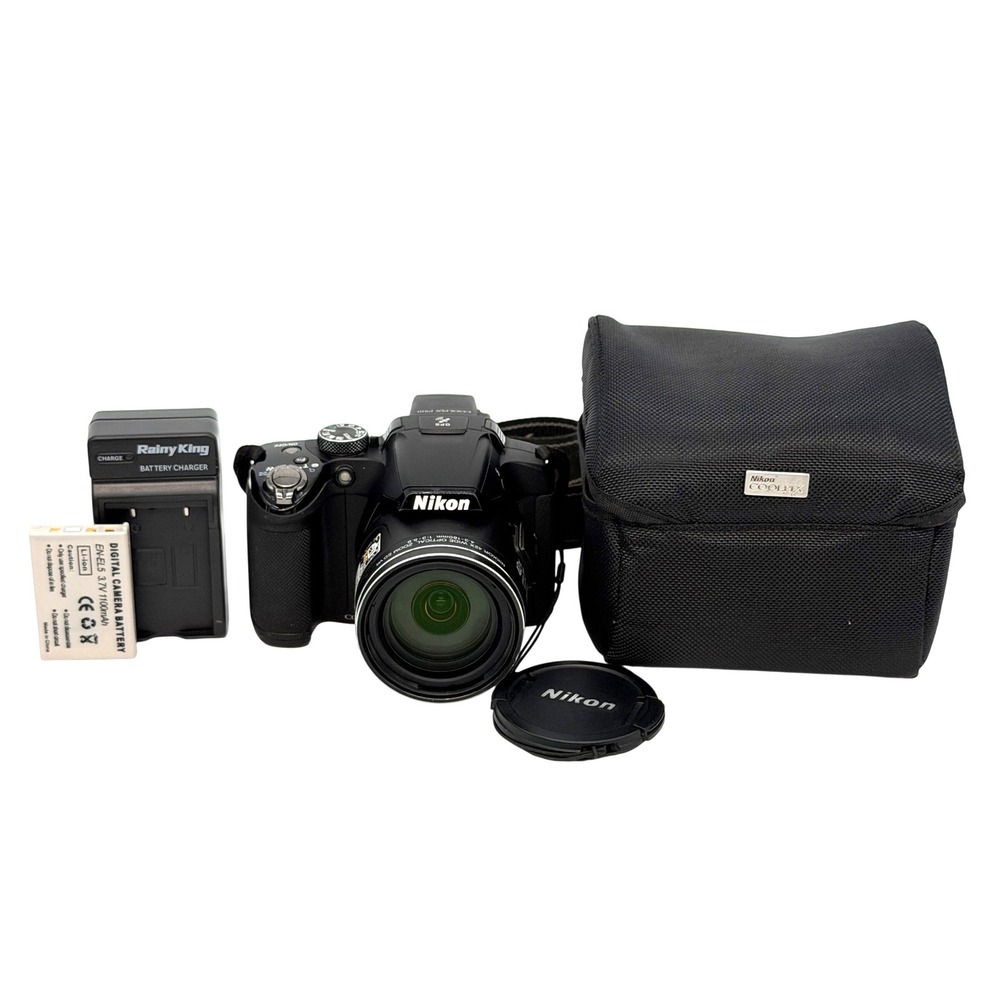 Nikon Coolpix P510 Digital Camera Black 42x Optical Zoom GPS Bundle Tested